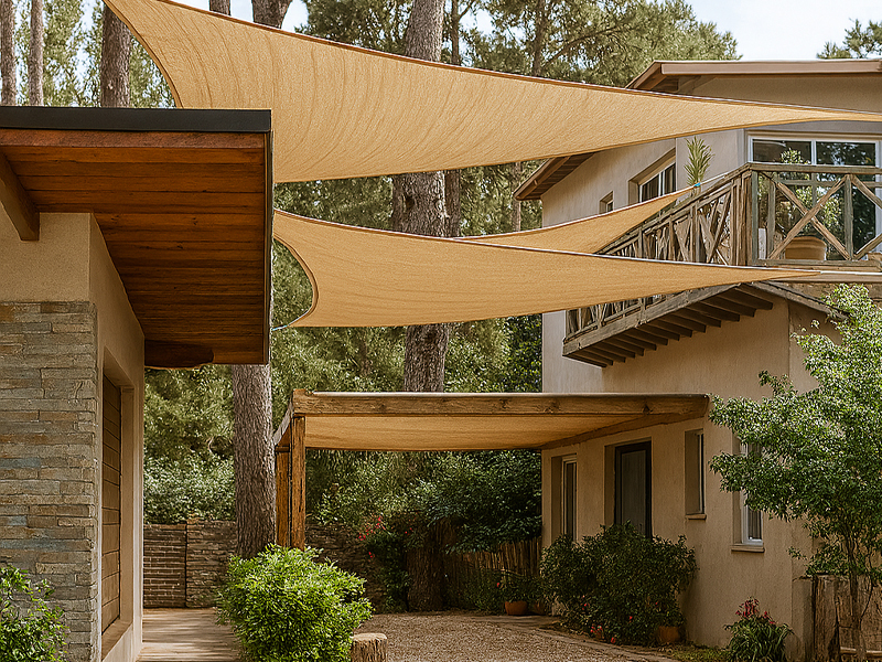 Toldo vela Overarg instalado en terraza